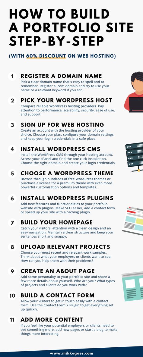 Learn how to build a professional portfolio website from scratch with this step-by-step tutorial for absolute beginners: Start with choosing a domain name, claim your discount for web hosting, and configure and customize WordPress to suit your needs. Whether you want to start a freelance or a full-time developer or designer career, I'm revealing my top tips you can use right now to make a portfolio site that will get you hired! #mikkegoes #coding #webdeveloper #webdesigner #career #portfolio Web Developer Portfolio, Python Projects, Web Development Tools, Learn Web Development, Web Software, Build A Website, Webdesign Inspiration, Design Websites, Portfolio Site