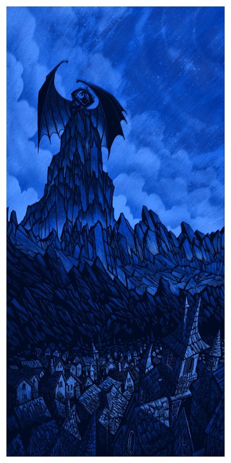 Night on Bald Mountain Print ("Fantasia") by Daniel Danger (via Inside the Rock Poster Frame) Daniel Danger, Omg Posters, Mondo Posters, Bald Mountain, Fantasia Disney, Disney Print, Mountain Print, Arte Obscura, Rock Posters