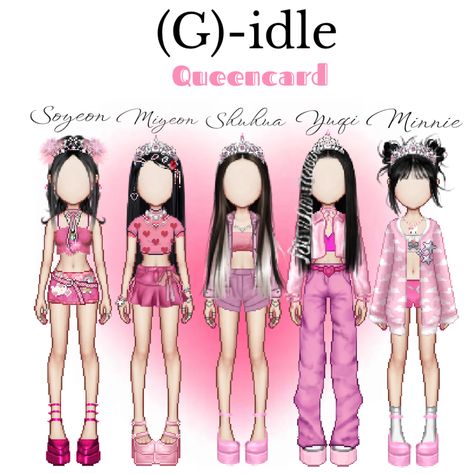 (G)I-DLE - Showcase by dashulyatop - Everskies Y2k Pop Star Outfit, Pink Kpop Outfit, Y2k Popstar Outfit, K Pop Idols Outfits, Kpop Idol Life, K Pop Outfits, Pop Star Outfit, Dance Performance Outfits, Korean Outfits Kpop