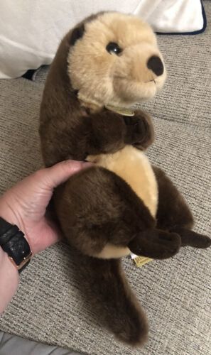 Miyoni by Aurora Sea Otter Plush 10 Inch Brown Stuffed Animal Toy  | eBay Stuffed Otter, Otter Stuffed Animal, Sleeping Otters, Otter Plush, Brown Stuffed Animal, Harry Otter, Otter Art, Creative Gift Ideas, Birthday Inspo