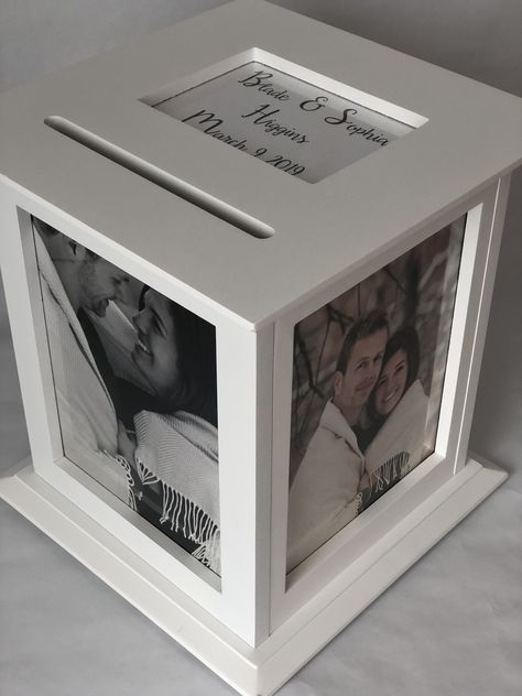 Card Box for Weddings White Wedding Card Box, Wood Wedding Card Box, White Wedding Card, Box Wedding Card, Wedding Photo Frame, Simple Wedding Cards, Card Box Holder, Gift Boxes With Lids, Wedding Card Box