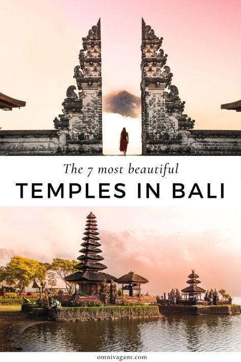 Bali Temple Guide - The 7 Most Beautiful Temples of Bali - Omnivagant Bali Indonesia Temple, Bali Water Temple, Temples In Bali, Must See Bali, Vacation In Bali, Bali Must Do, Bali Temple Outfit, Things To Do In Bali Indonesia, Bali Landmark