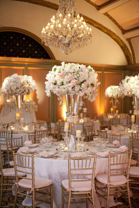 Elegant Wedding Colors, Reception Seating Chart, Gold Wedding Reception, White Weddings Reception, White Wedding Decorations, Wedding Reception Seating, Wedding Reception Table Decorations, Rustic Wedding Decorations, Elegant Wedding Reception