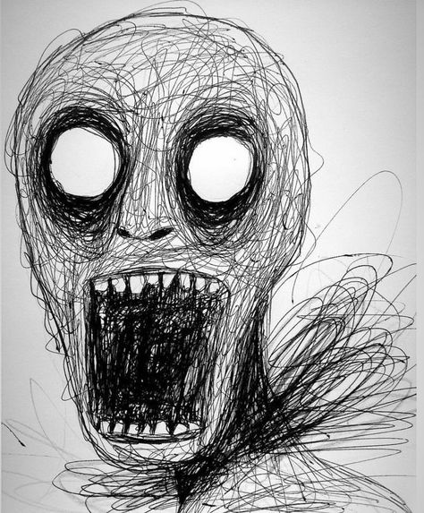 Suffocated Drawing, Scary Drawing Dark Art, Creepy Things To Draw Weird, Dark Horror Drawings, Monster Drawing Sketches, Creepy Sketch Ideas, Slender Man Drawing, Horror Art Dark Sketch, Creepy Drawing Ideas Dark Art