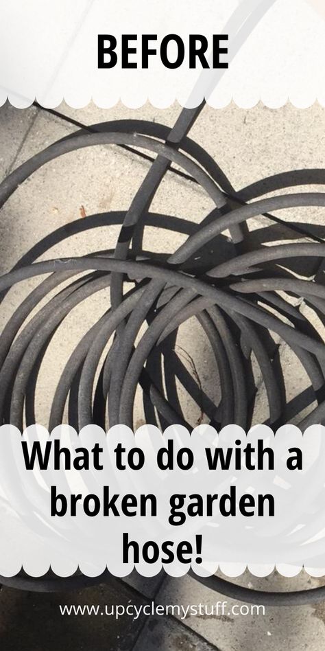 Recycled Garden Hose, Garden Tools Decor, Repurposed Junk, Recycled Garden Art, Cheap Garden, Recycled Art Projects, Upcycle Garden, Your Trash, Garden Junk