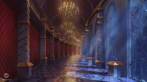 Palace Hallway, Hearts Background, Castle Background, Anime Places, Episode Backgrounds, Fantasy Background, Scenery Background, My Fantasy World, Fantasy Castle