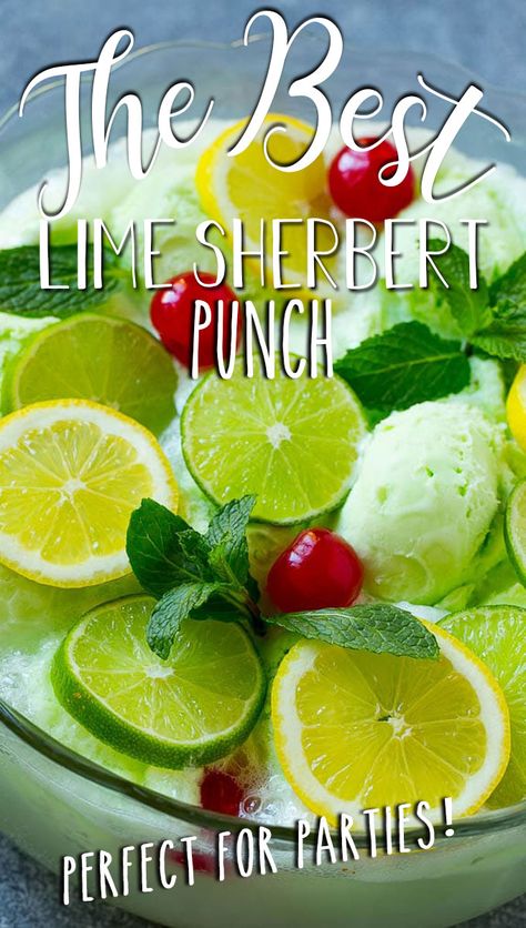 This lime sherbet punch is a cool and refreshing drink that’s full of citrus flavor. Green Wedding Punch Recipes, Lime Sherbert Punch With Pineapple Juice, Lime Sherbet Punch Recipes, Limeade Punch Recipes, Green Sherbet Punch Recipes, Green Sherbert Punch Recipe, Lime Sherbert Punch Recipes, Green Sherbert Punch, Lime Punch Recipe