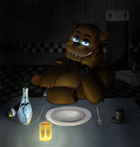 Fnaf 1 Freddy Fanart, Withered Golden Freddy Fanart, Fnaf Art Freddy, Fnaf Lefty Fanart, Fnaf Golden Freddy Fanart, Nightmare Freddy Fanart, Golden Freddy Drawing, Fnaf Freddy Fanart, Golden Freddy Pfp