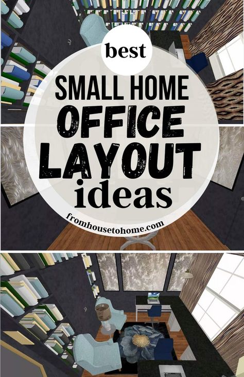 8 Small Home Office Layout Ideas (In A 10' x 10' Room) Organisation, Home Office Layout Ideas, Small Office Layout, Small Home Office Layout, Office Layout Plan, Home Design Programs, Office Layout Ideas, Office For Two, Home Office Layouts