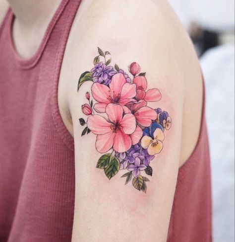 Follow and support the Artist! Johnny Jump Up, Apple Blossoms, Crab Apple, Mini Tattoos, Love Tattoos, Beautiful Tattoos, Tattoos And Piercings, Ink Tattoo, A Flower