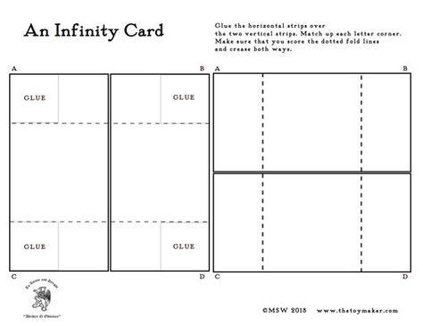 The Infinity Card - a template Endless Card, Infinity Card, Never Ending Card, 3d Templates, Tri Fold Cards, Card Making Templates, Paper Craft Tutorials, Email Template, Interactive Cards