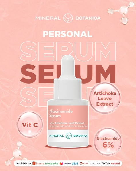 Rich Content Personal Serum - Niacinamide Instagram Ads Ideas, Cosmetics Advertising, Instagram Branding Design, Skincare Branding, Social Media Branding Design, Social Media Advertising Design, 광고 디자인, Publicidad Creativa, Skin Care Product