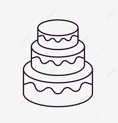 Cake Black And White, Three Layer Cake, Pastel Png, Cake Icon, Black And White Graffiti, Cake Vector, Cake Drawing, Cake Base, Beautiful Cake Designs