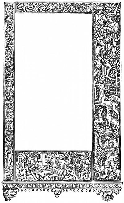 Medieval Hunting Frame & Border | Free Vintage Art Free Vintage Art, Medieval Hunting, Medieval Drawings, Illustrated Manuscript, Victorian Frame, Patriotic Art, Horsemen Of The Apocalypse, Medieval Tapestry, Drawing Frames