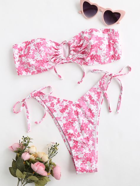 Pink Floral Swimsuit, Floral Bathing Suit, Trendy Swimsuits, Floral Swimsuit, Summer Inspo, Swim Suits, Cute Swimsuits, Print Designs Inspiration, Beachwear For Women