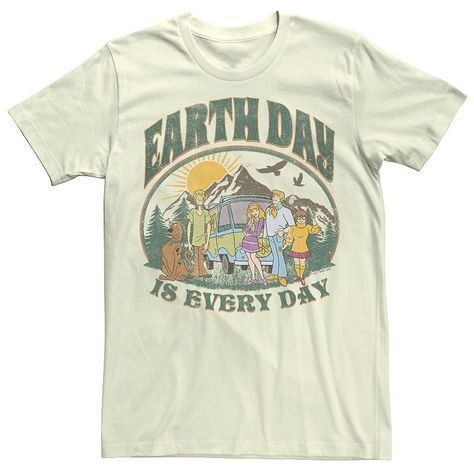 Zoinks! You can't miss out on this men's Scooby Doo Earth Day Is Every Day Tee. Zoinks! You can't miss out on this men's Scooby Doo Saves Earth Day Is Every Day Tee. Crewneck Short sleevesFABRIC & CARE Cotton Machine wash Imported Color: Natural. Gender: male. Age Group: adult. Pattern: Graphic. Quilt Size Chart, Shirt Sweater, Save Earth, 로고 디자인, Pattern Graphic, Colorful Hoodies, Earth Day, Long Sleeve Sweatshirts, Scooby Doo