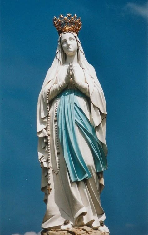 Our Lady Of Lourdes Statue, Our Lady Of Lourdes Image, Virgin Mary Picture, Mother Mary Pictures, Blessed Mother Statue, Catholic Wallpaper, Virgin Mary Art, Catholic Decor, Images Of Mary