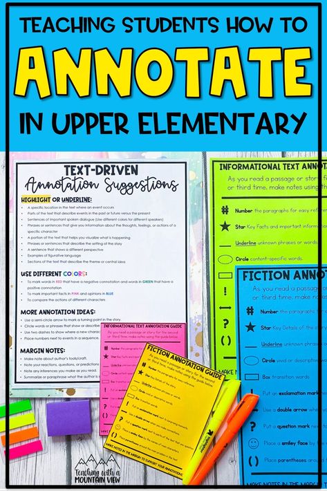 It's so important to explicitly teach your students how to annotate texts when they are close reading. Anytime we are looking at multiple (or paired passages) students need the skills to know how to mark up and annotate each text. This FREE resource will help them to build these important skills! Teaching Annotation Elementary, Annotating Text Elementary, Avid Reading Strategies, Annotating Informational Text, How To Teach Annotating, Annotating Text Anchor Chart, Annotate Anchor Chart, Teaching Annotation Middle School, Functional Text Activities