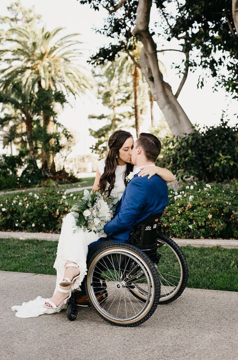 LA temple wedding #wheelchair Wheelchair Wedding, Wheelchair Photography, Enchanted Forest Wedding Theme, Outdoor Family Photoshoot, Lotr Wedding, Tuscan Inspired Wedding, Caricature Wedding, Forest Theme Wedding, Enchanted Forest Wedding