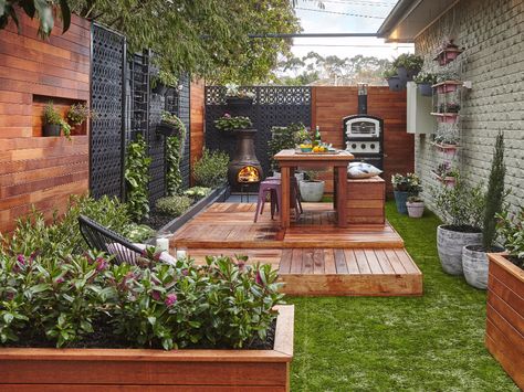 If you have any wasted space outdoors, then a great way to use it is by building an outdoor entertaining area. Find out how easy it is with Bunnings. Woodfire Pizza Oven, Woodfire Pizza, Backyard Refresh, Backyard Ideas On A Budget, Alfresco Area, Large Backyard, Backyard Playground, Diy Yard, Small Outdoor Spaces