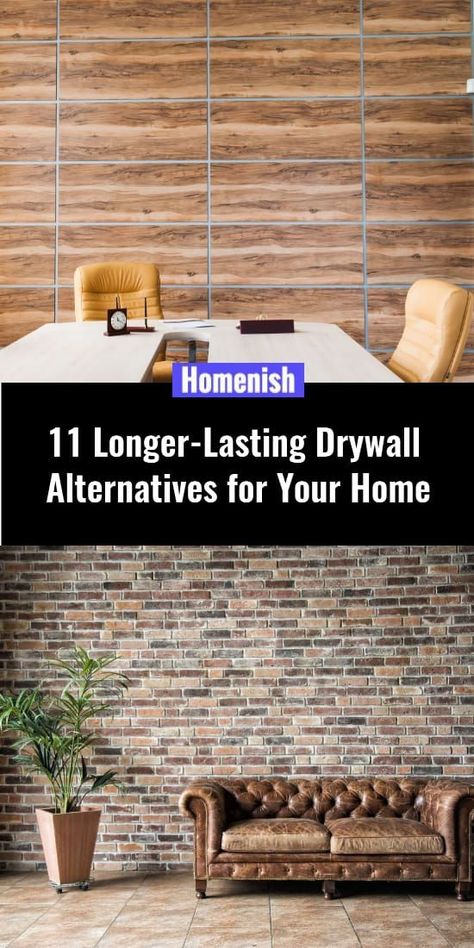 Do you have a plan to build a new home and aren’t keen on installing drywall? I don’t blame you! Who likes the hollow knocking noise that drywall produces. I know I don’t. This is why I’ve listed the best drywall alternatives that I’m sure you’ll love, especially after learning more about the drawbacks of drywalls. Drywall Decoration Ideas, Alternative Drywall Ideas, Alternatives To Drywall Walls, Sheet Rock Alternative, Non Sheetrock Walls, Instead Of Drywall Ideas, Cheap Alternatives To Drywall, Wall Alternatives To Drywall, Non Drywall Walls