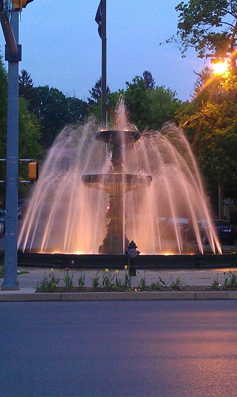 The fountain in Bloomsburg Pa Bloomsburg University, Bloomsburg Pa, Pennsylvania Dutch Country, Family Roots, The Fountain, Alma Mater, Where The Heart Is, Cover Photo, College Life