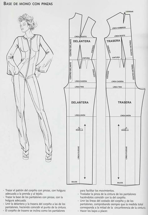 Pola Jumpsuit, Como Fazer Short, Pattern Drafting Tutorials, Clothing Pattern Design, Jumpsuit Pattern Sewing, Trousers Pattern, Swimwear Pattern, Costura Fashion, Sewing Pants