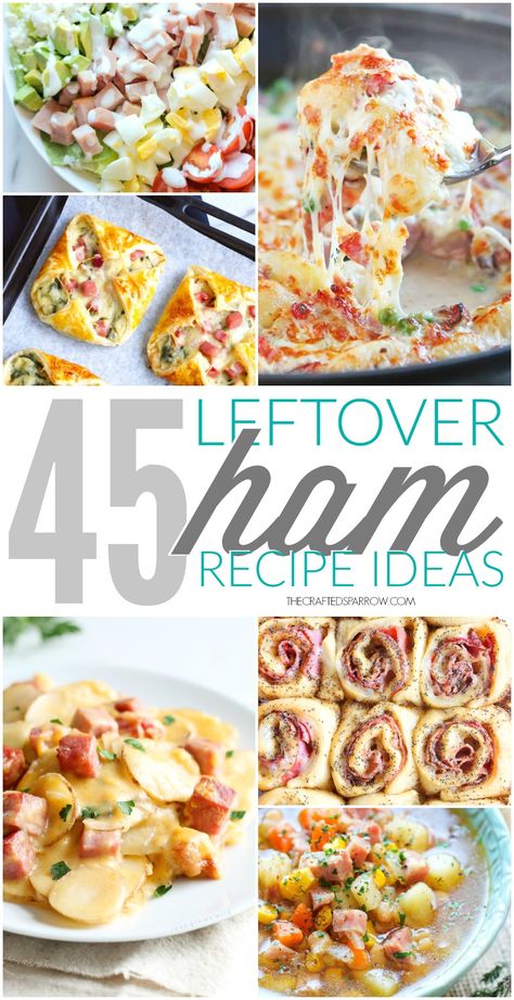 45 Leftover Ham Recipe Ideas Ham Slices Recipes, Leftover Ham Recipes Casseroles, Ham Recipes Healthy, Recipes Using Ham, Ham Dinner Recipes, Ham Dishes, Ham Recipes Baked, Ham Dinner, Ham Casserole