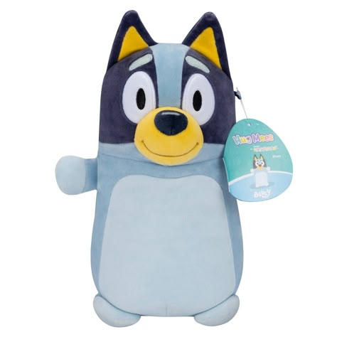 Squish time is playtime when you add Bluey to your Squishmallows Squad! This ultra-squeezable 10-inch medium-sized Bluey plush is made with high-quality and ultrasoft materials. Squishmallows HugMees have their arms extended and are always ready for a hug! Add this adorable HugMees plush to your Squishmallow Squad! The soft HugMees plush is perfect to snuggle with while relaxing at home, watching a movie, or traveling! This authentic Squishmallows plush is easy to clean: hand wash, then air dry. Bluey Plush, Bluey Stuff, Bluey Party, Toy Boy, Pillow Pals, Christmas Plush, Security Blanket, A Hug, Cute Plush