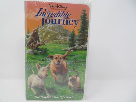 Walt Disney's The Incredible Journey VHS, New, Unopened by CellarDeals on Etsy Vhs Display, Walt Disney Movies, The Incredible Journey, Dog Movies, Disney Animals, Live Action Movie, Love Film, Walt Disney Pictures, Vhs Tape