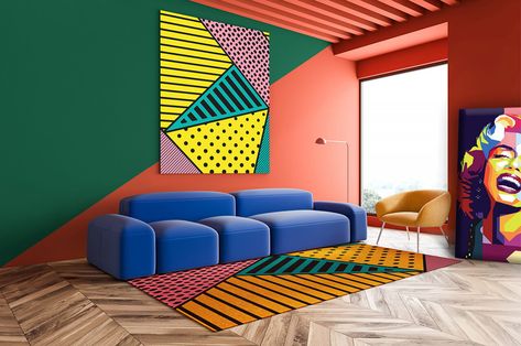 Colorful and unusual - POP ART! | Helios Deco Pop Art Design Interior, Small Ideas, Pop Art Design, Lounge Design, Art Interior, Interior Design Art, Pop Design, Art Pop, Interior Deco