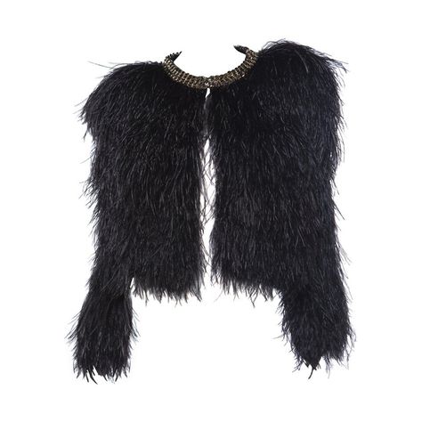 Givenchy Black Ostrich Feather Jacket Ostrich Feather Jacket, Givenchy Jacket, Jacket Collar, Feather Jacket, Collared Jacket, Open Front Jacket, Ostrich Feather, Collar Jacket, Tops Black