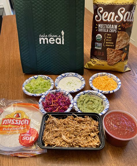 Take Them A Meal | Easy online meal sign ups to support your loved ones. Take Them A Meal, Fresh Corn Salsa, Meal Train, Taco Meal, Take A Meal, Fish Taco Sauce, Lime Chicken Tacos, Red Cabbage Slaw, What Is For Dinner