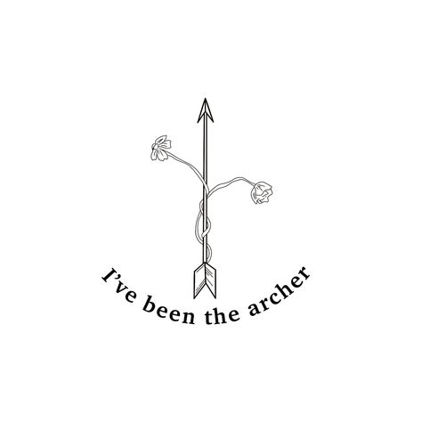 Taylor Swift Tattoos The Archer, Safe And Sound Taylor Swift Tattoo, Taylor Swift Flower Lyrics, Archer Tattoo Taylor Swift, The Archer Tattoo Taylor Swift, Taylor Swift Line Art, Archer Drawing, The Archer Tattoo, Taylor Swift The Archer