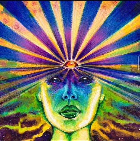 Third Eye Art, Psychadelic Art, Arte Alien, Psy Art, Intuitive Art, Eye Painting, 3rd Eye, Arte Inspo, Visionary Art