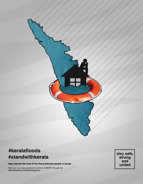 Kerala floods poster. Save Kerala From Flood, Poster Bencana, Kerala Poster, Donor Tree, Culture Poster, Pookalam Design, Environmental Posters, Ink Logo, Poster Template Design