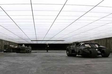 Batcave Aesthetic, Batman Garage, The Dark Knight Aesthetic, Fictional Houses, Dark Knight Aesthetic, Batman House, Batman Cave, Garage Aesthetic, Arctic Trucks