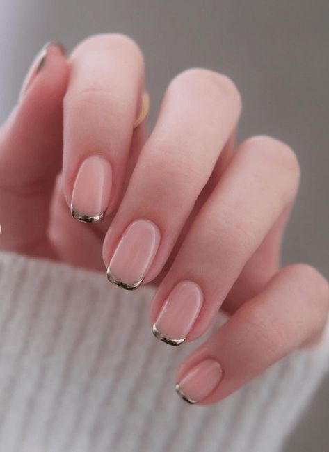 Using @the_gelbottle_inc BIAB 19 & Blonde chrome. french manicure gold nude nails. Nude Nails With Glitter, January Nails, Pink Manicure, Nude Nail, Nude Nail Designs, Pink Nail Designs, Winter Nail Designs, Bridal Nails, Minimalist Nails