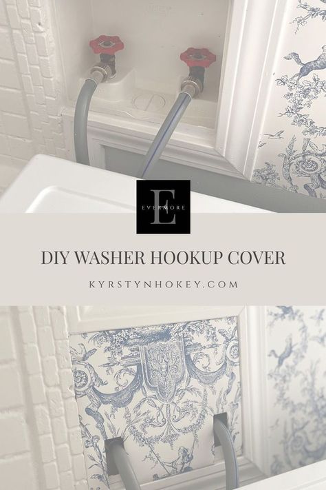 Washer Hookup Cover, House Laundry Room, Laundy Room, Laundry Room Update, Pantry Laundry, Laundry Room Renovation, Laundry Room Inspiration, Laundry Room Remodel, Laundry Closet