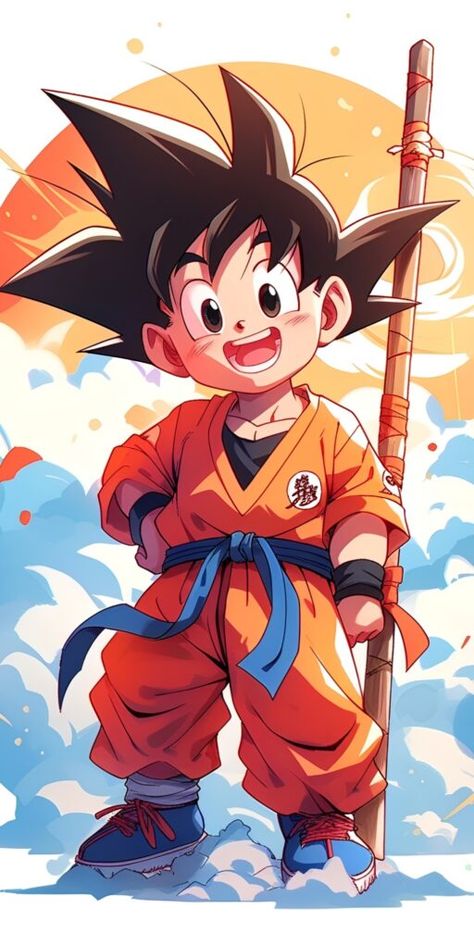 Kid goku Chibi Goku, Dragon Ball Z Iphone Wallpaper, Image Dbz, Goku Drawing, Seni Pop, Kid Goku, Goku Wallpaper, Dragon Ball Painting, Good Anime Series