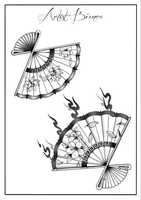 Japanese Fan Tattoo Design, Traditional Japanese Fan Tattoo, Chinese Fan Tattoo Design, Chinese Fan Tattoo, Fan Tattoo Design, Japanese Fan Drawing, Japanese Fan Tattoo, Tattoo Design Japanese, Wave Drawing