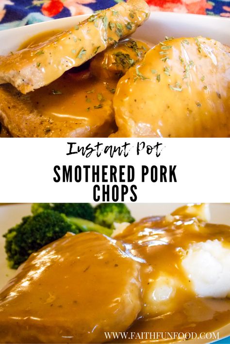 Tender pork chops pressure cooked in the instant pot and smothered with a flavorful brown gravy. Instant Pot Smothered Pork Chops, Pressure Cooker Pork Chops, Nezuko Wallpaper, Pressure Cooker Pork, Slayer Nezuko, Instant Pot Pork Chops, Pork Chop Recipes Crockpot, Pork Chops And Gravy, Smothered Pork