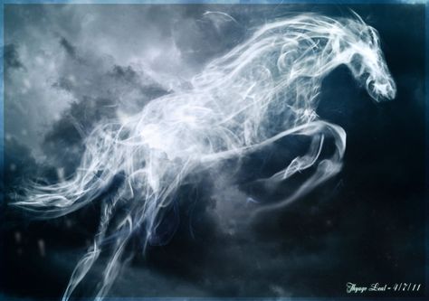 The Smoke Horse by ThyagoHills Patronus Art, Horse Spirit Animal, Beautiful Horses Photography, Magical Horses, Horse Inspiration, Fantasy Horses, Unicorn Art, Book Images, Pretty Horses