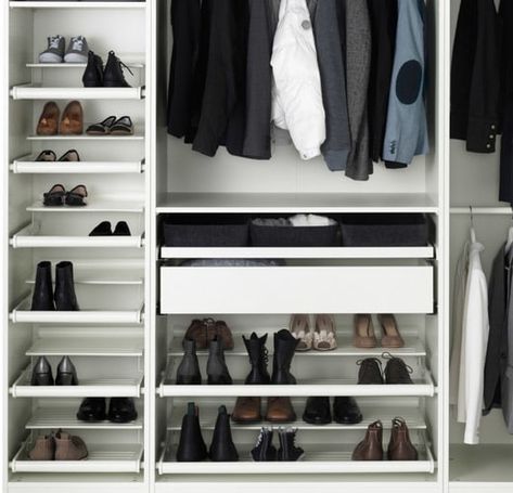 KOMPLEMENT Pull-out shoe shelf, white Shoe Storage Pax Ikea, Ikea Pax Wardrobe Shoe Storage, Ikea Wardrobe Shoe Storage, Pax Shoes Organization, Pax Wardrobe Shoe Storage, Ikea Pax Shoes Storage, Pax Ikea Shoes, Pull Out Shoe Shelf, Pax Shoe Storage Ikea Hacks