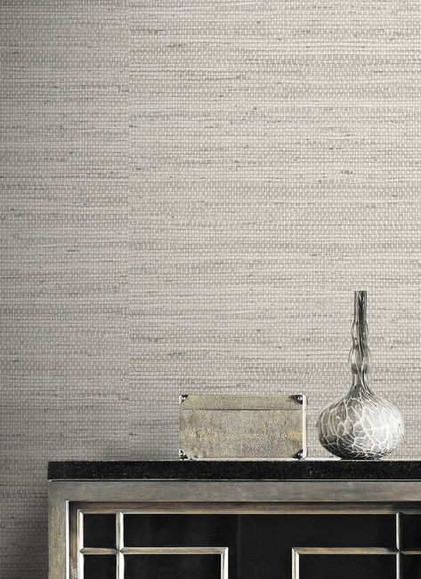 Wallpaper Coastal, Wallpaper Grasscloth, Wallpaper Diy, Coastal Wallpaper, Look Wallpaper, Cement Walls, Gray Wallpaper, Lillian August, Temporary Wallpaper