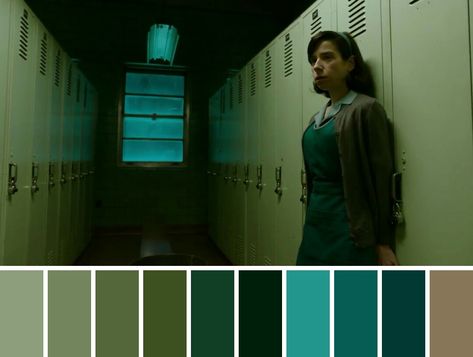 movie & film cinematography color palette Shape Of Water Movie Color Palette, Film Colour Palette Movies, The Shape Of Water Cinematography, Color Grading Reference, Cinematic Colour Grading, Movie Pallets Color Palettes, Film Moodboard Color Palettes, Color Keys Animation, Films Color Palette