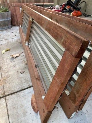 Sheet Metal Raised Garden Beds, Raised Garden Beds With Metal Roofing, Raised Timber Garden Beds, Corrugated Raised Garden Beds, Wood And Metal Raised Garden Beds, Low Maintenance Raised Garden Beds, Corrugated Metal Raised Garden Beds Diy, Raise Bed Garden Design, Corrugated Metal Raised Bed