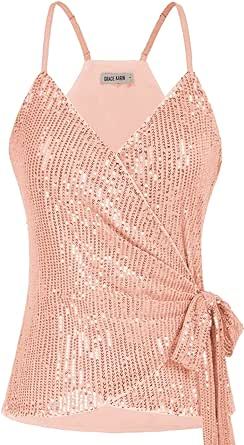 Rose Gold sequin tank camisole Tie Waist Top, Rose Gold Sequin, Beautiful Skirt, Sequin Tank, Vest Shirt, Beautiful Skirts, Gold Sequin, Sequin Top, Stage Outfits