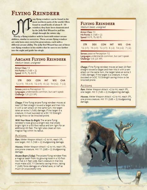 Missed my cake day but here is a Homebrew DnD dump I have collected - Imgur Christmas Dnd, Dnd Christmas, Dnd Stats, Dnd Character Sheet, Flying Reindeer, Dnd Homebrew, Dnd Races, Christmas Campaign, Dnd Dragons