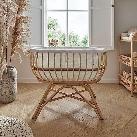 boho baby room decor - baby nursery

CuddleCo Aria 7pc Rattan Nursery Furniture Set - Baby Crib, Changing Unit, Clothes Rail, Hangers, Shelf, Mirror & Lampshade - Handmade Rattan Crib, Rattan Nursery, Boho Chic Nursery, Stirling Scotland, Crib Liners, Hanger Set, Moses Basket Stand, Baby Furniture Sets, Chic Nursery